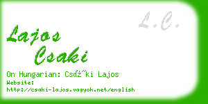 lajos csaki business card